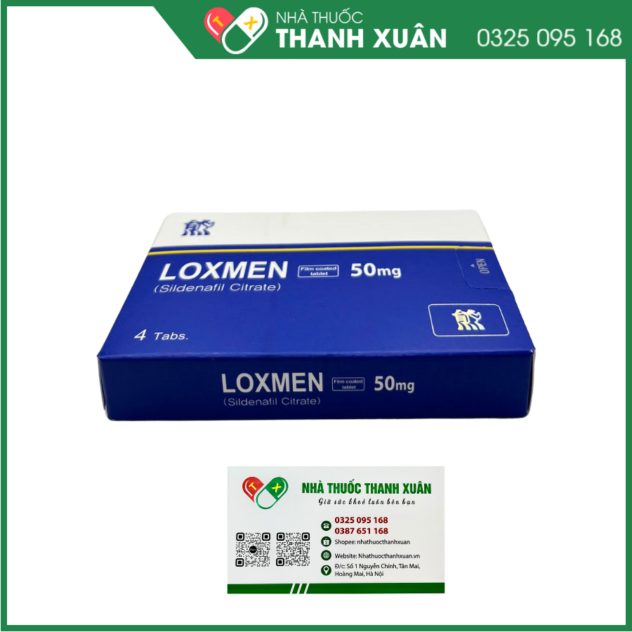 Loxmen 50mg điều trị rối loạn cương dương